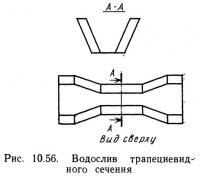 Рис. 10.56. Водослив трапециевидного сечения