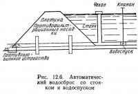 Рис. 12.6. Автоматический водосброс со стояком и водоспуском