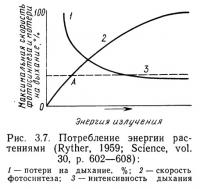 Рис. 3.7. Потребление энергии растениями