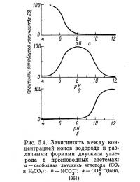 Рис. 5.4. Зависимость между концентрацией ионов водорода