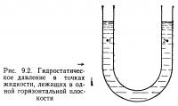 Рис. 9.2. Гидростатическое давление в точках жидкости